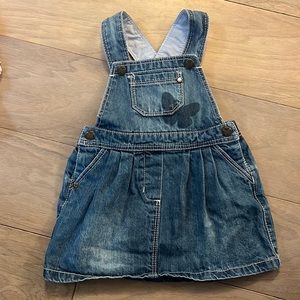 Denim dress overalls
